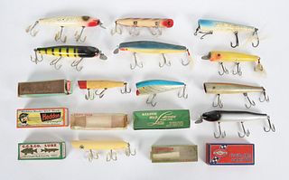 Eleven Vintage Fishing Lures