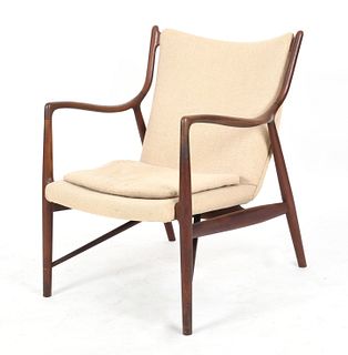 Finn Juhl, Walnut Lounge Chair, Model NV-45