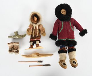 Group of Inuit Dolls, Etc,,,