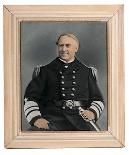 Admiral David G. Farragut, Charcoal Painting 
