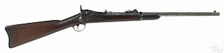 US model 1884 trapdoor Springfield carbine, 45-70 caliber, with a 22'' barrel. Serial #380277.