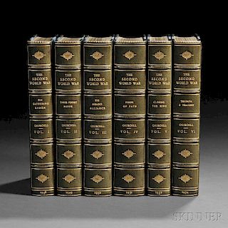 Churchill, Winston (1874-1965) The Second World War  , Later Edition, in Fine Bindings.