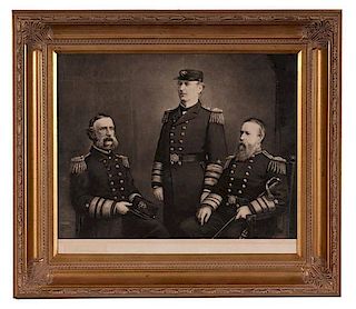 Admirals Dupont, Farragut, & Porter, Lithograph by Anderson, Plus Engraving by Richie 