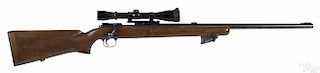 Remington Rangemaster clip fed bolt action target rifle, .22 caliber, with a Leupold 3-9x scope