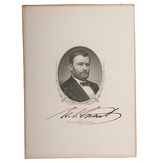 Ulysses S. Grant Signed Engraving