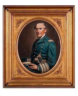 Admiral D.G. Farragut, Oil on Canvas by Sidney King (1906-2000) 