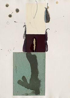 James Brown Manierist Herbarium. (1995). Farblithographie und Collage auf Velin. 79 x 58 cm (79 x 58 cm). Signiert und nummeriert. - Blatt technikbedi