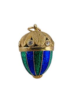 Possibly Russian Gold, Diamond And Enamel Egg