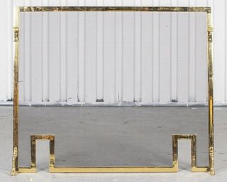 Brass framed screen. 43” H x 33” W x 3” D