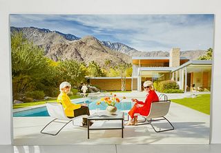 Fine Art PhotoGraph by Kelly & Fred Titled Poolside Reunion 60x40