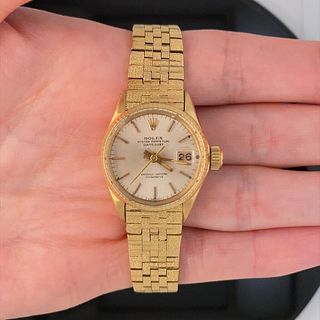 Rolex Oyster Perpetual Datejust 18k Yellow Gold 26mm Automatic Ladies Watch