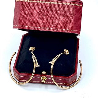 Cartier JUSTE UN CLOU 18K Rose Gold Diamond Earrings