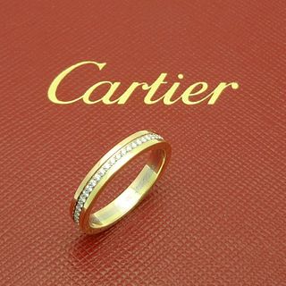 Cartier 18k Three Tone Gold Diamond Trinity Wedding Band Ring Sz 7.25