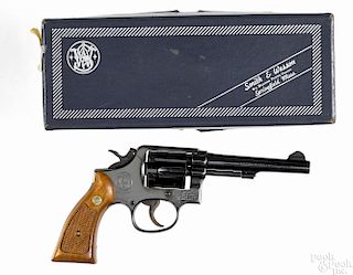 Smith & Wesson model 10-7 six-shot revolver, .38 special caliber, with the original box