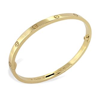 Cartier 18K Yellow Gold Love Bracelet, Small Model Size 15