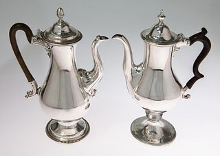AN 18TH CENTURY OLD SHEFFIELD PLATE COFFEE POT