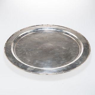 A CHINESE EXPORT SILVER TRAY