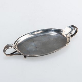 GEORG JENSEN: A DANISH STERLING SILVER TWO-HANDLED DISH