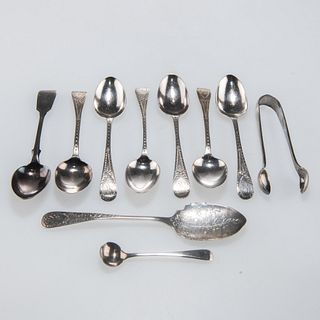 A GROUP OF SILVER SPOONS