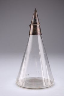 A VICTORIAN SILVER-MOUNTED DECANTER