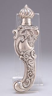 A VICTORIAN SILVER SCENT FLASK
