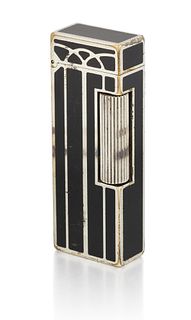 A DUNHILL ROLLAGAS ENAMELLED CIGARETTE LIGHTER