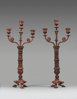 PAIR OF LARGE CANDELABRES 