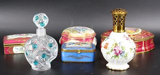Lot of Antique Porcelain & Glass Cabinet Items.