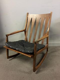 Midcentury Milo Baughman Rocking Chair.