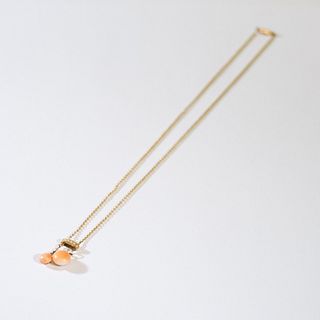 Arts & Crafts Secessionist 15K Rose Gold & Coral Necklace