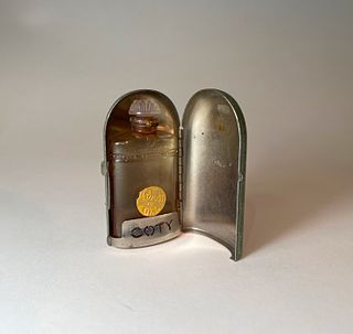 Antique Coty l'Origan RenÃ© Lalique Mini Perfume Bottle in Travel Case