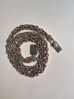 Vintage Taxco Sterling Silver Thick Chain Necklace