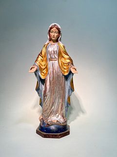 Our Lady of Grace~ Italian PEMA Wood Handcarved