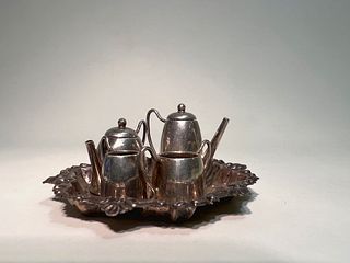 Vintage Sterling Silver Miniature Doll House Tea Set