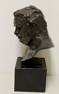 After RODIN. Bronze. "Head of Balzac".
