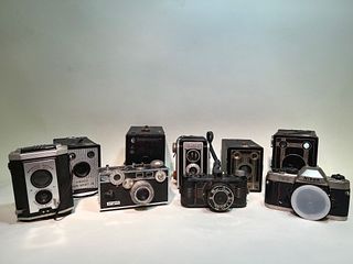 Vintage Camera Collection of Brownie and 35mm  cameras