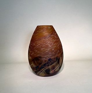 Studio Art Glass Brown Vase