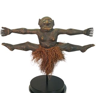 African Papua New Guinea~ Wood Carved Female Spirit Sculpture. 