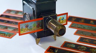 Antique Ernst Plank~ EP~ Magic Lantern Slide Projector