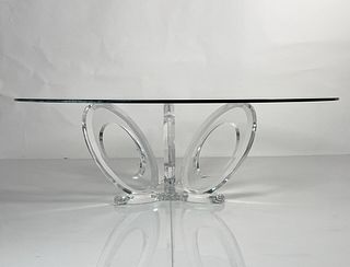 Mikhail Loznikov -Eclipse of Time- Lucite Coffee Table Base, Signed and Dated