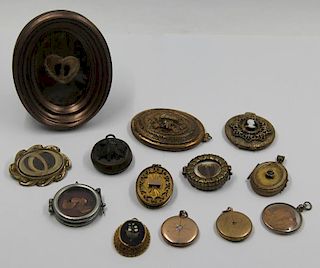 JEWELRY. Victorian Mourning Jewelry and Lockets.