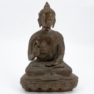 Bronze Model of a Seated Buddha