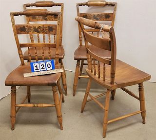 SET 4 HITCHCOCK DINING CHAIRS