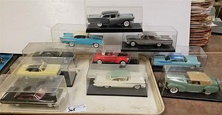 TRAY 10 PLASTIC CAR MODELS IN CASES AMTCORP ETC