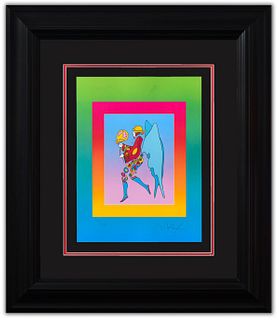 Peter Max- Original Lithograph "Tip Toe Floating on Blends II"