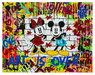 Nastya Rovenskaya- Mixed Media "Mickey & Minnie"