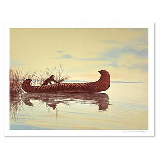 William Nelson, "The Reed Gatherer" Limited Edition Lithograph, Numbered and Hand Signed with Letter of Authenticity.