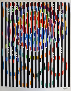 Agam Serigraph on Paper "Message of Peace"