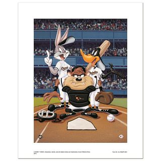 "At the Plate (Orioles)" Numbered Limited Edition Giclee from Warner Bros. with Certificate of Authenticity.