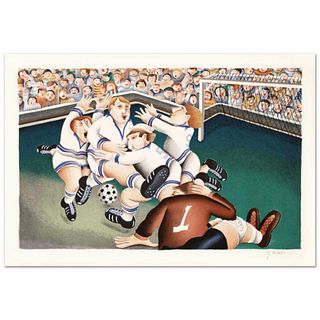 Yuval Mahler, "Soccer" Limited Edition Lithograph, Numbered and Hand Signed with Letter of Authenticity.